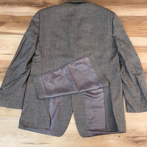 Lauren Ralph Lauren Blazer Mens 44L Wool Jacket Herringbone - Picture 13 of 13